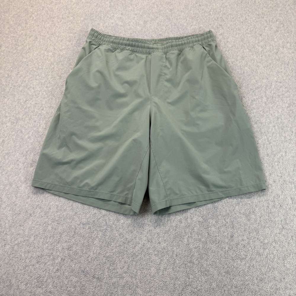 Lululemon LAB Confluence Shorts Men's Large Gray Sage Green 7" Stretch